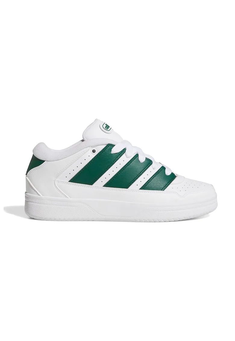 Pantofi sport de piele ecologica cu detalii perforate Breakstar, Verde englez/Crem
