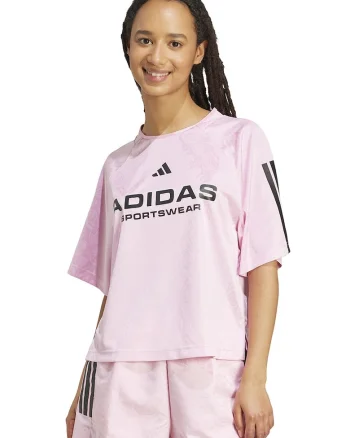Tricou cu imprimeu logo, Negru/Roz pastel