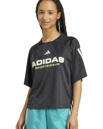 Tricou cu imprimeu logo, Negru/Verde pal/Alb optic