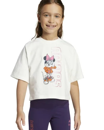 Tricou cu imprimeu cu Minnie Mouse, Roz pastel/Portocaliu mandarina/Alb murdar