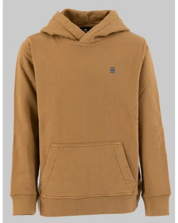 Hanorac de bumbac cu buzunar kangaroo, Caramel