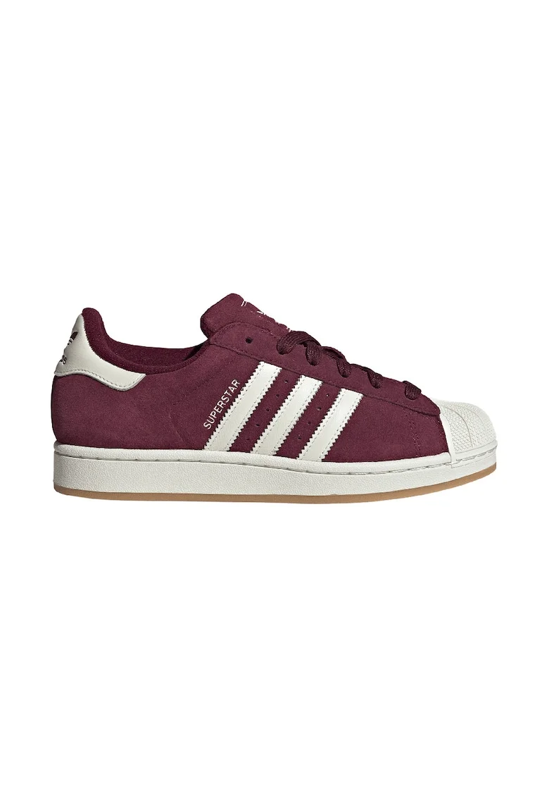Pantofi sport Superstar II din piele intoarsa, Alb/Violet pruna