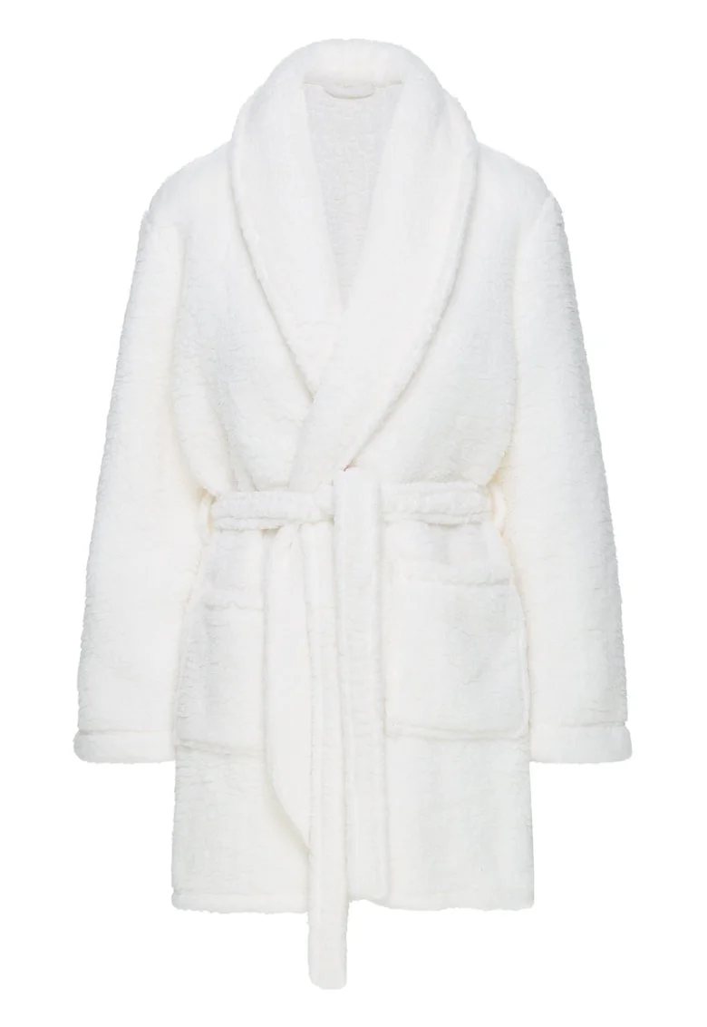Halat dama,  Fleece, Alb crem