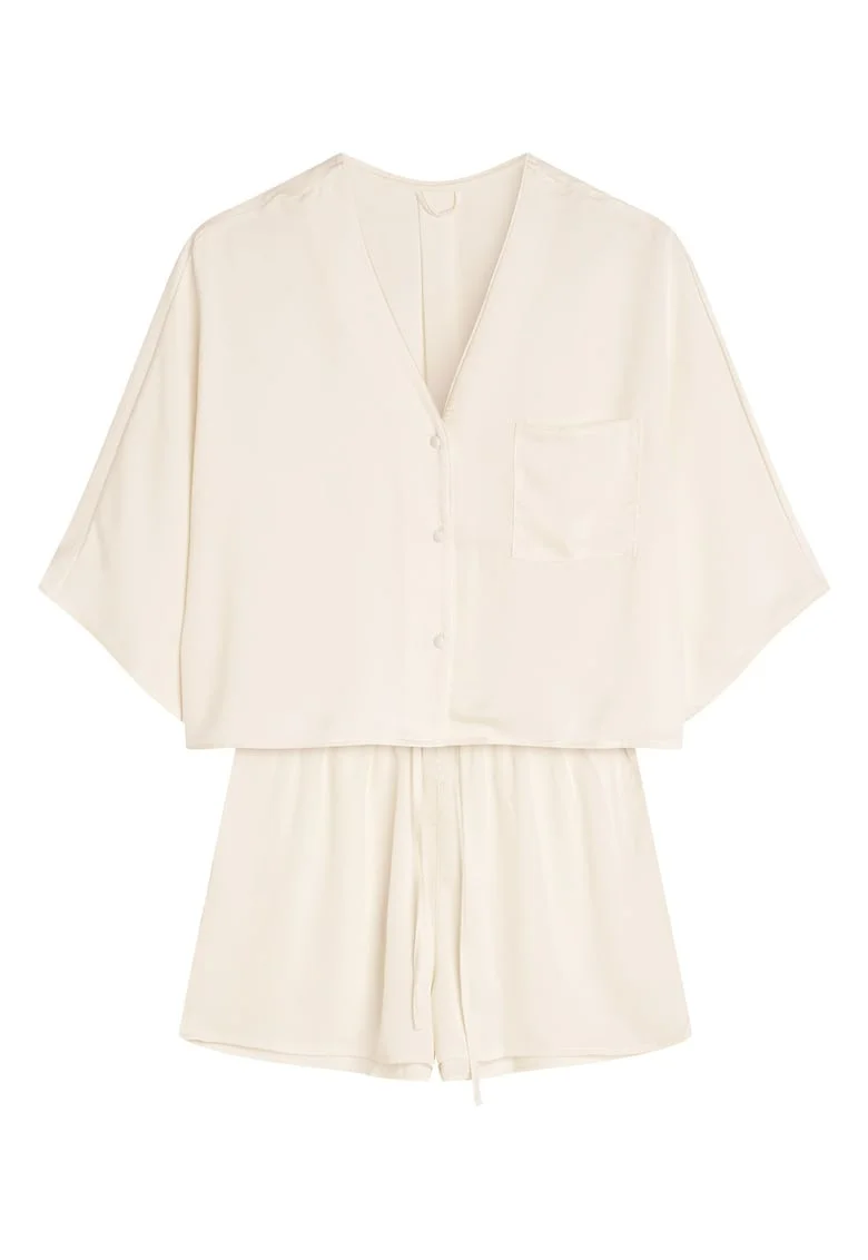 Pijama dama Rhone  crem, Geometric