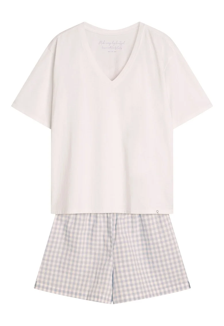 Pijama dama Rossini  alb, Abstract