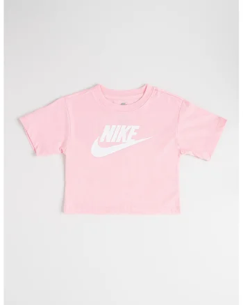 Tricou cu imprimeu logo si decolteu la baza gatului, Alb/Roz pastel