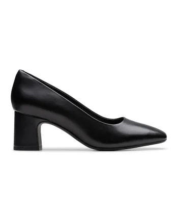 Pantofi de piele cu toc masiv Fernie-Court, Negru