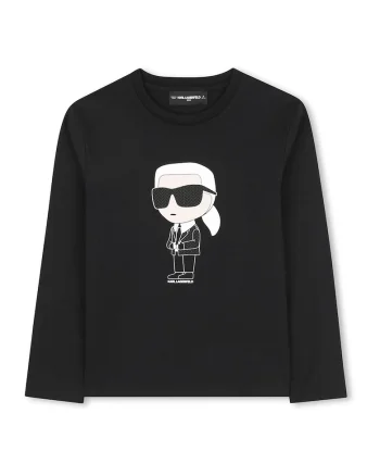 Bluza cu decolteu la baza gatului si imprimeu logo, Alb/Negru stins