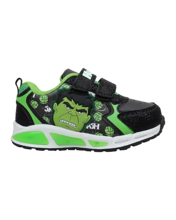 Pantofi sport cu velcro Hulk, Negru/Verde deschis