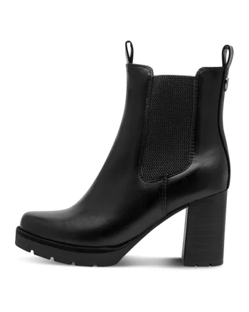 Botine din piele ecologica, Negru