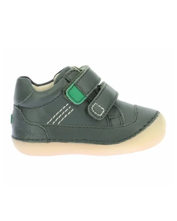 Pantofi de piele cu cusaturi contrastante, Verde sparanghel