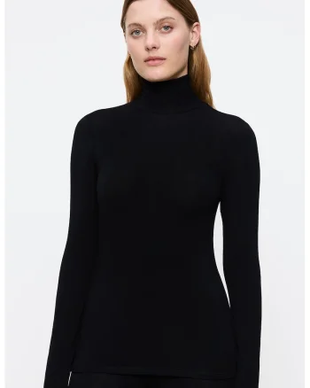 Bluza de pijama din amestec de modal, Negru