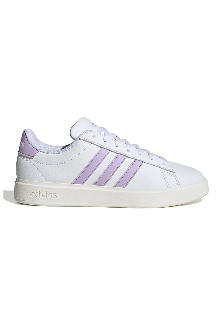 Pantofi sport de piele ecologica Grand Court 2.0, Alb/Lila