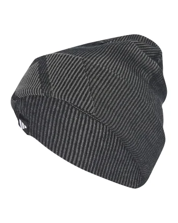 Caciula unisex striata tricotata, Gri inchis