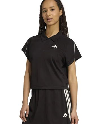 Tricou polo Stadium, Negru/Alb optic