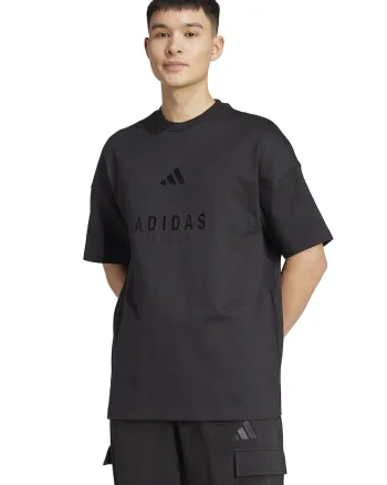 Tricou supradimensionat cu logo, Negru