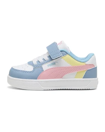 Pantofi sport Caven 2.0 cu velcro si model colorblock, Galben/Roz/Albastru deschis