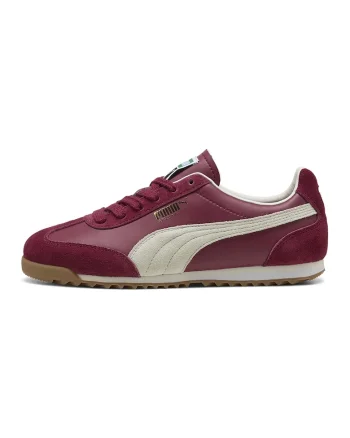 Pantofi sport Arizona Retro low-cut de piele, Visiniu