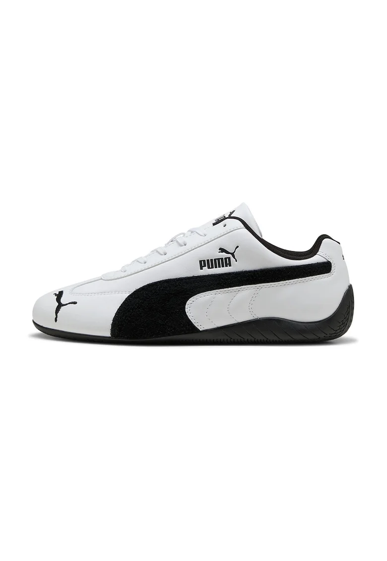 Pantofi sport unisex Speedcat din piele, Alb/Negru