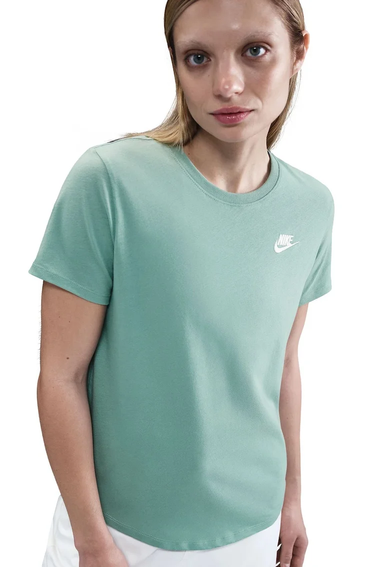 Tricou cu decolteu la baza gatului Sportswear Club Essentials, Alb/Verde deschis