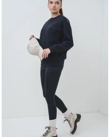 Bluza de trening relaxed-fit cu model uni, Negru