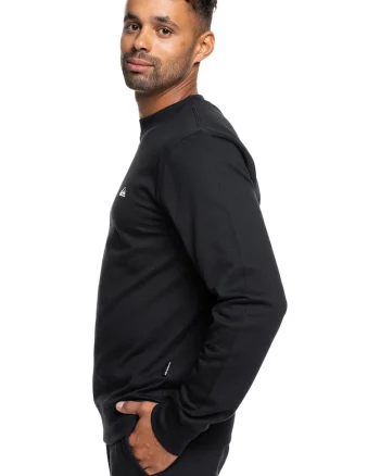 Bluza de trening cu decolteu la baza gatului Basic, Negru