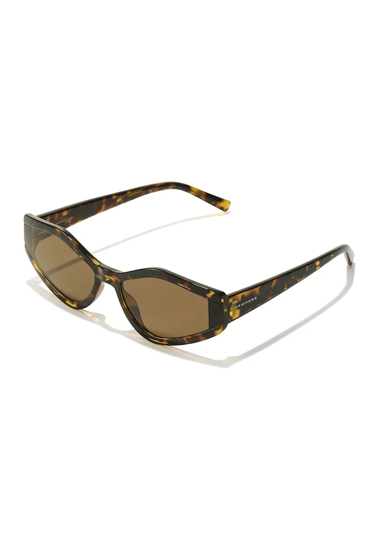 Ochelari de soare ovali unisex Cannes, Maro inchis/Portocaliu deschis