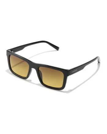 Ochelari de soare unisex dreptunghiulari Terra, Negru