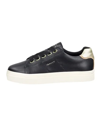 Pantofi sport din piele Avona, Auriu/Negru/Crem