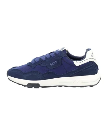 Pantofi sport cu garnituri din piele intoarsa si material sintetic Youtron, Albastru inchis/Albastru indigo