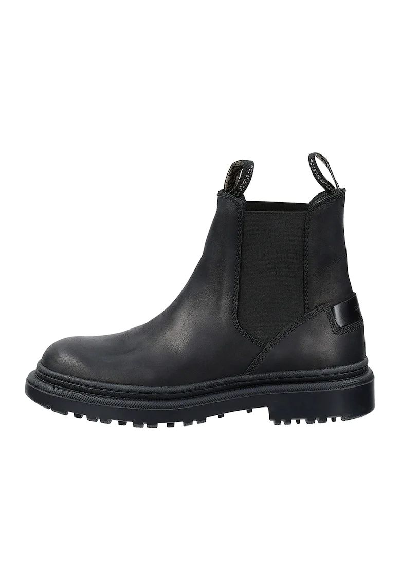 Ghete Chelsea din piele nabuc Timbly, Negru