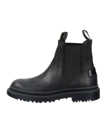 Ghete Chelsea din piele nabuc Timbly, Negru