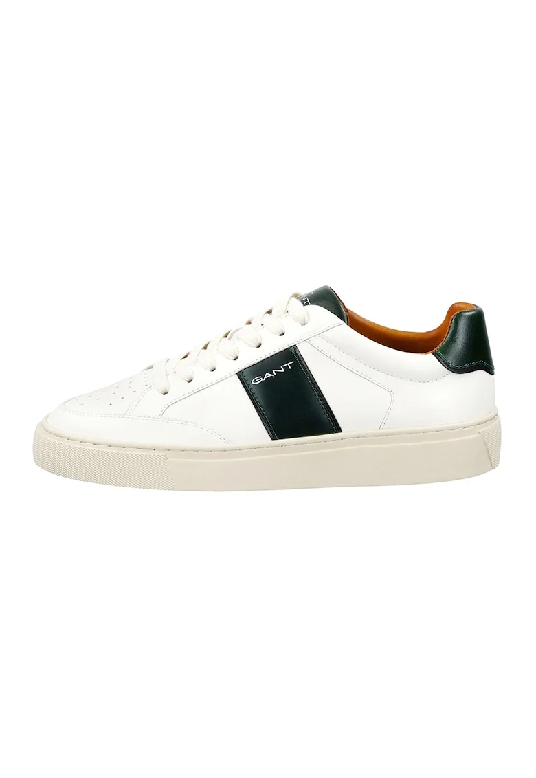 Pantofi sport din piele cu sireturi Mcjulien, Negru/Alb murdar