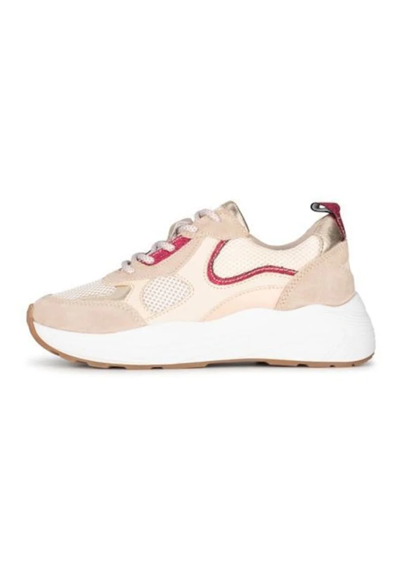 Pantofi sport cu varf rotund din piele