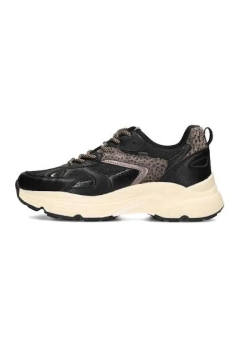 Pantofi sport din piele ecologica si material textil cu sireturi Ayoki