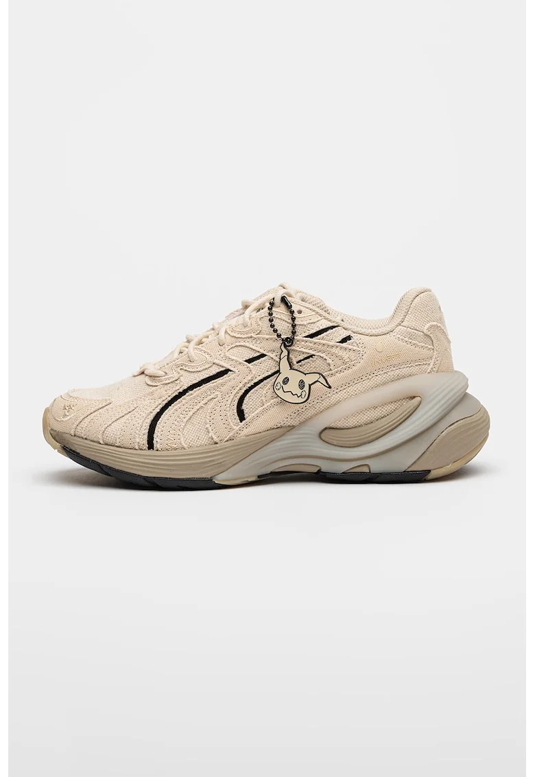 Pantofi sport unisex PUMA x POKÉMON Inverse Mimikyu din material textil, Bej deschis