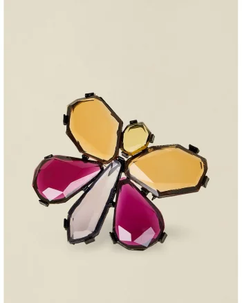 Set de brose - 2 piese, Galben miere/Piersica/Violet tyrian