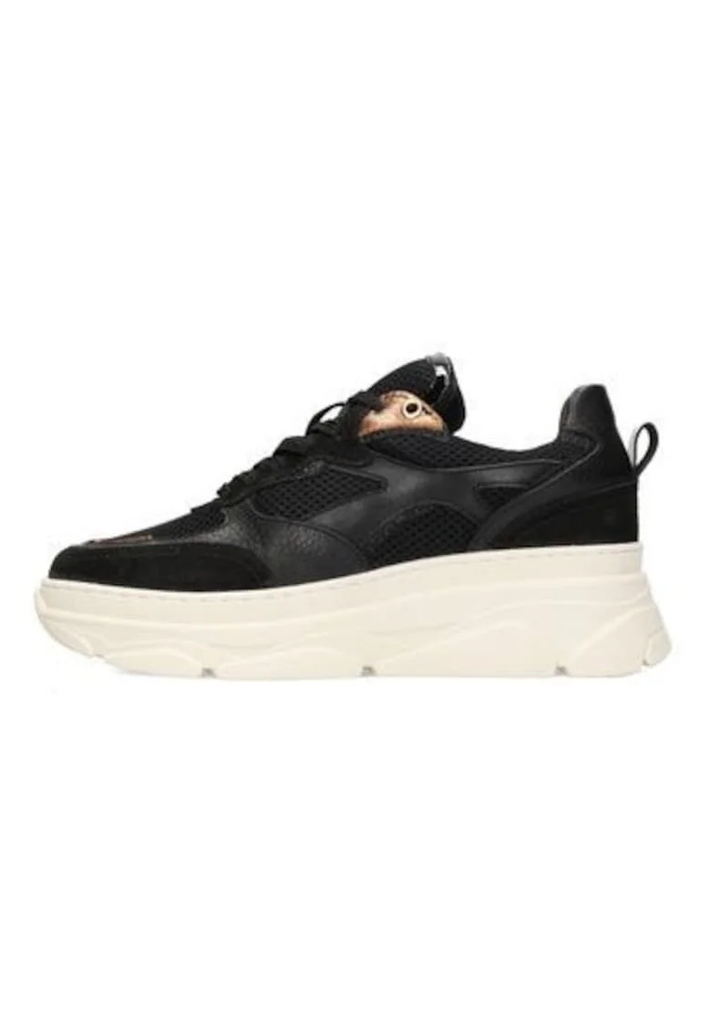 Pantofi sport cu insertii din plasa si talpa wedge JANA