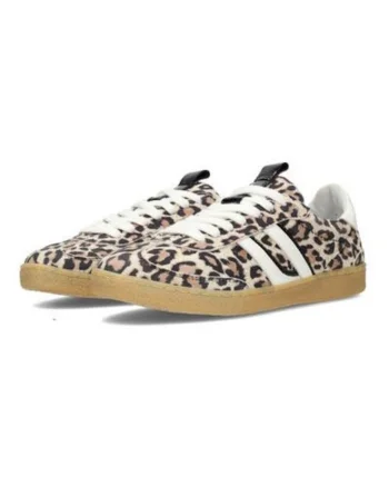 Pantofi sport din piele cu animal print