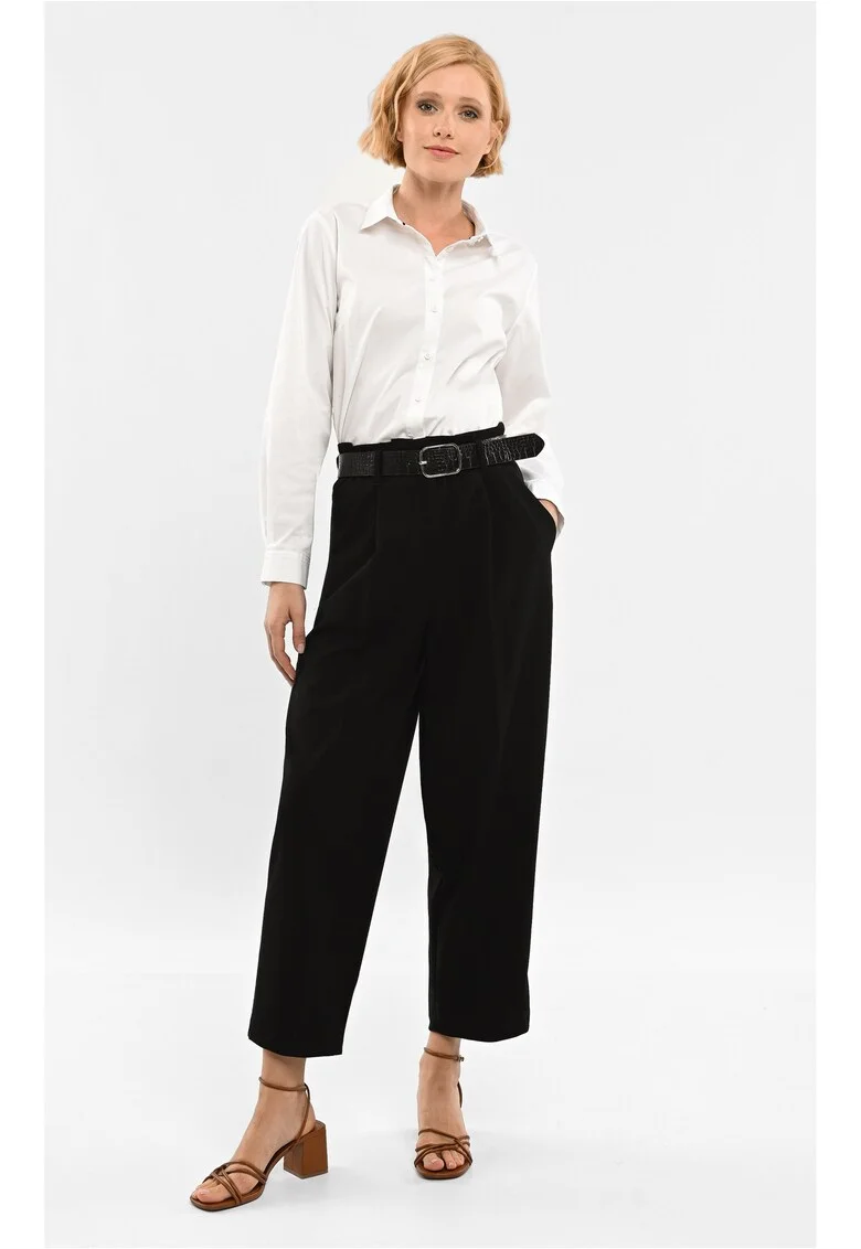 Pantaloni eleganti  R-Isa pentru femei, negru, Negru