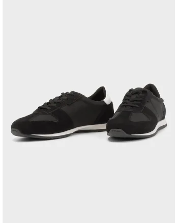 Pantofi sport cu garnituri din piele intoarsa Yasmin, Negru