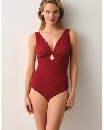 Costum de baie intreg, Rosu