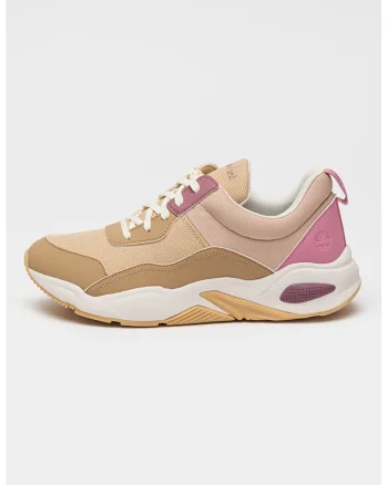 Pantofi sport cu garnituri de piele Delphiville, Maro/Bej
