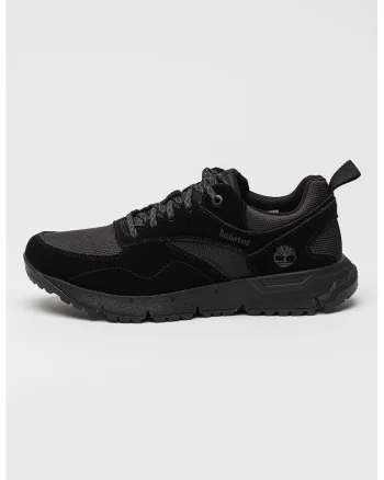 Pantofi sport Voyager cu insertii din piele intoarsa, Negru