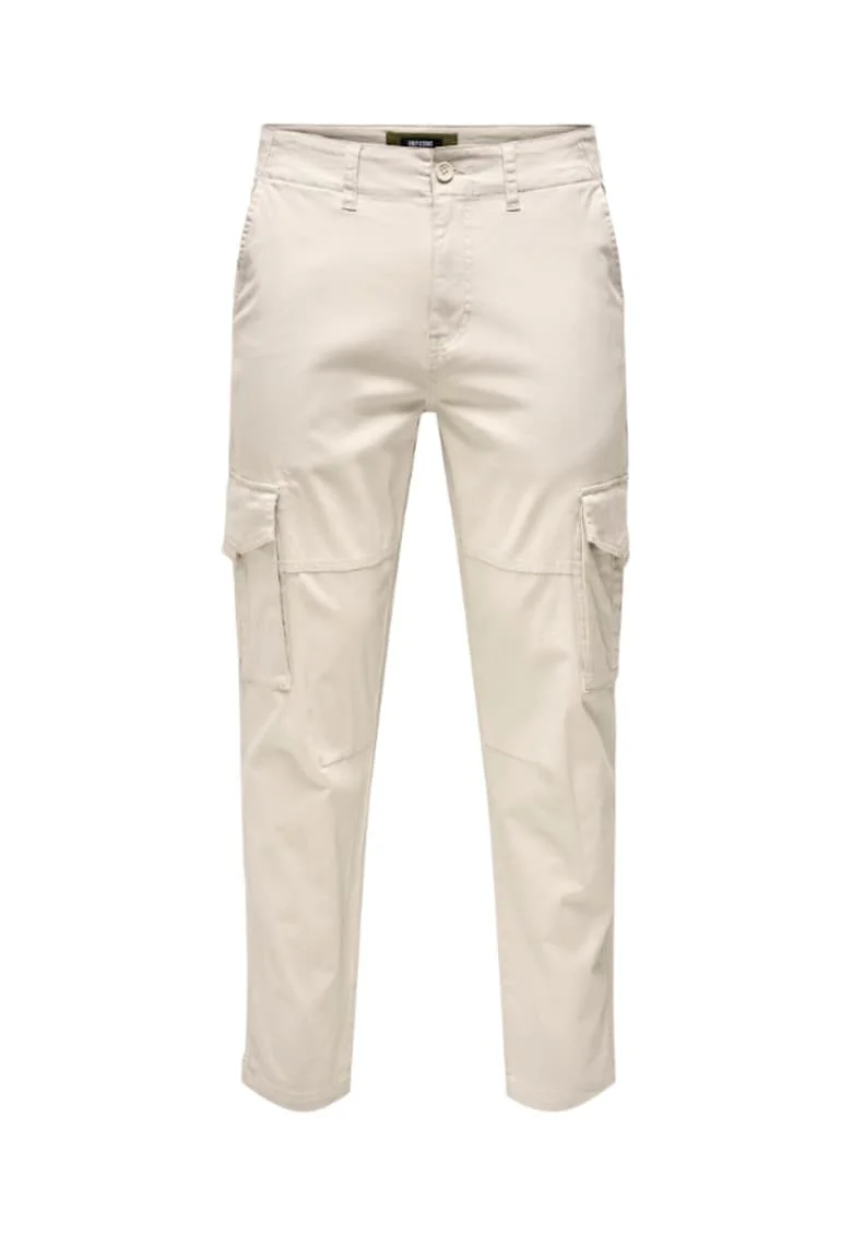 Pantaloni barbati,  302890750, Bumbac, Ecru