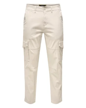 Pantaloni barbati,  302890750, Bumbac, Ecru