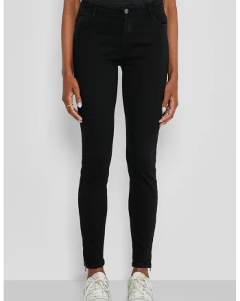 Blugi crop skinny Kimmy, Negru