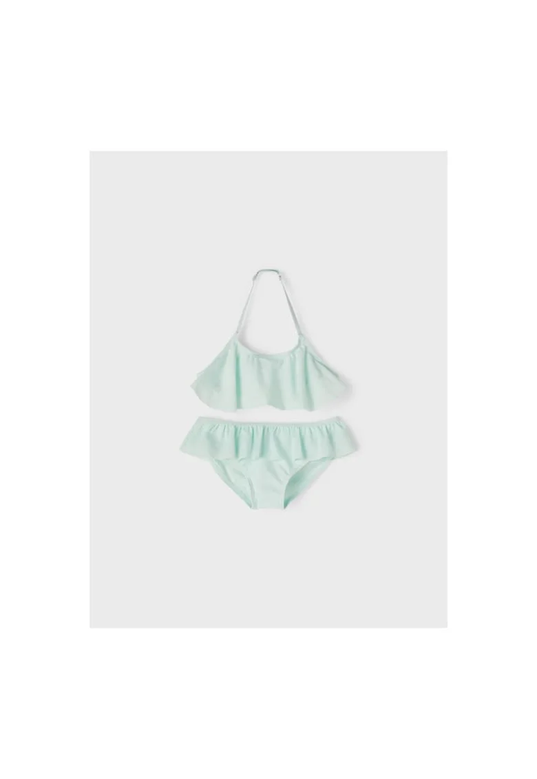 Costum de baie Fete,  Poliester, Verde, Verde
