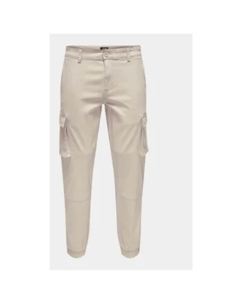 Pantaloni barbati,  303333102, Bumbac/Bumbac, Bej, Bej