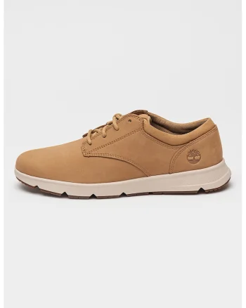 Pantofi sport Parker Street Low din piele intoarsa cu sireturi, Bej